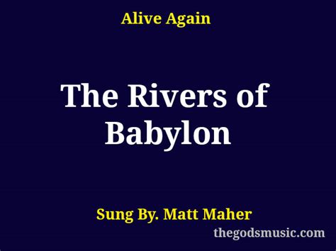 Rivers Of Babylon –  Een melancholische melodie met een innemend ritme die de ziel raakt